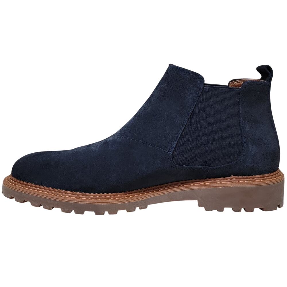 Vintage Foundry Co Men Blaise Chelsea Ankle Boots Size US 9M Navy Blue Suede - Picture 3 of 5
